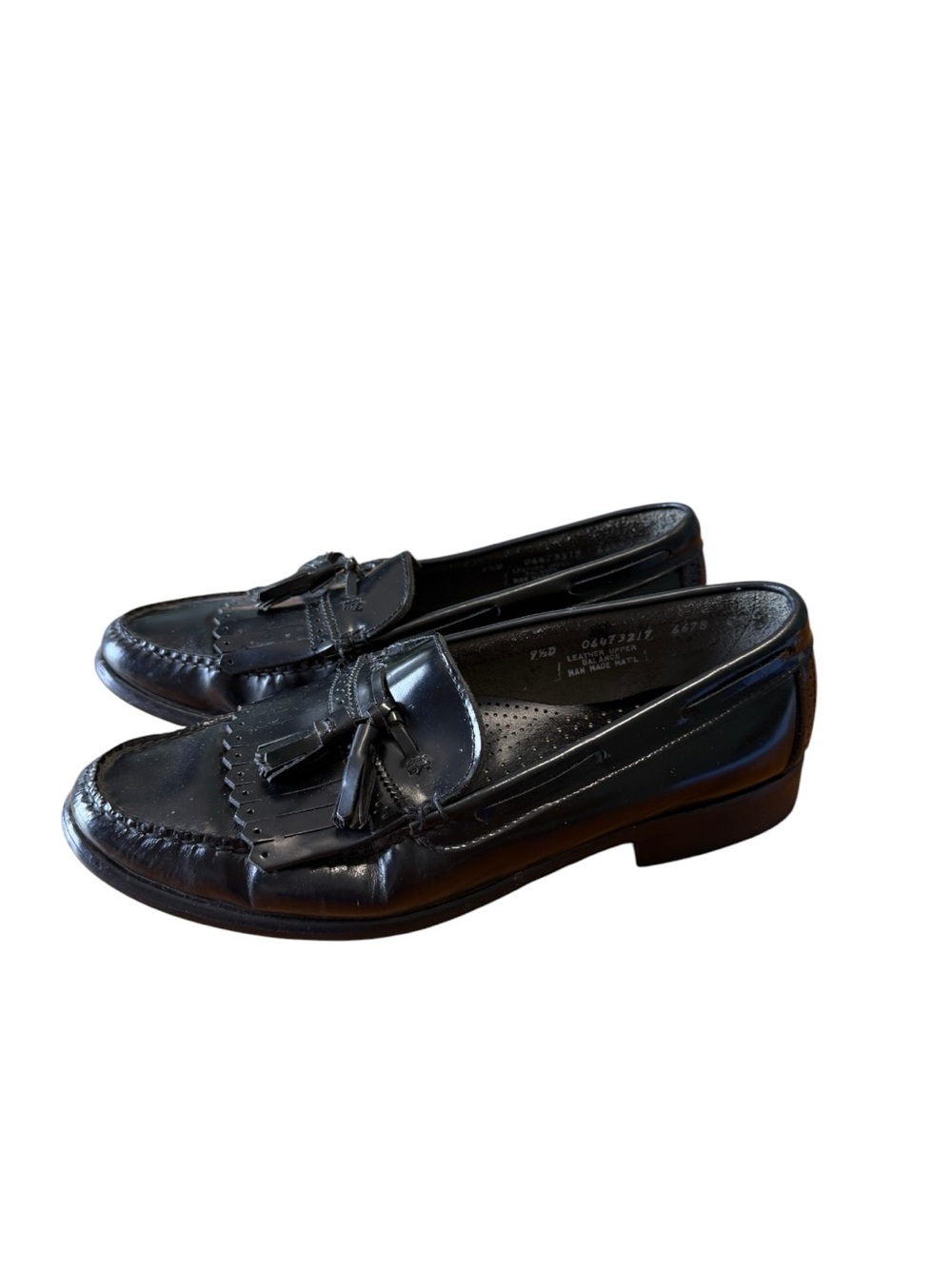 G.H. Bass Vintage Weejuns Tassel Kiltie Loafers Mens Size 9.5D Black Leather USA